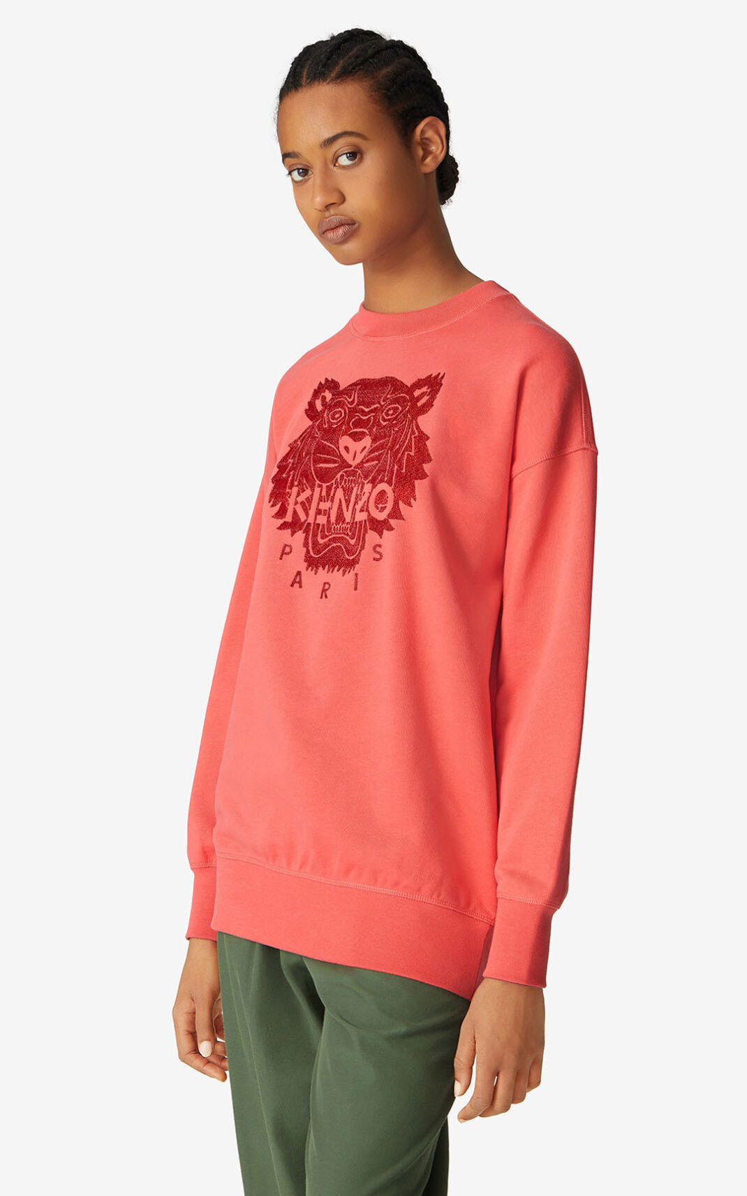 Kenzo Oversized Tiger Sweatshirt Dam | 19564-CRUA